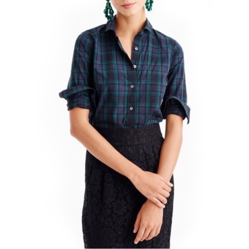 Jcrew blackwatch plaid shirt